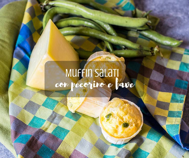 Muffin salati con pecorino e fave